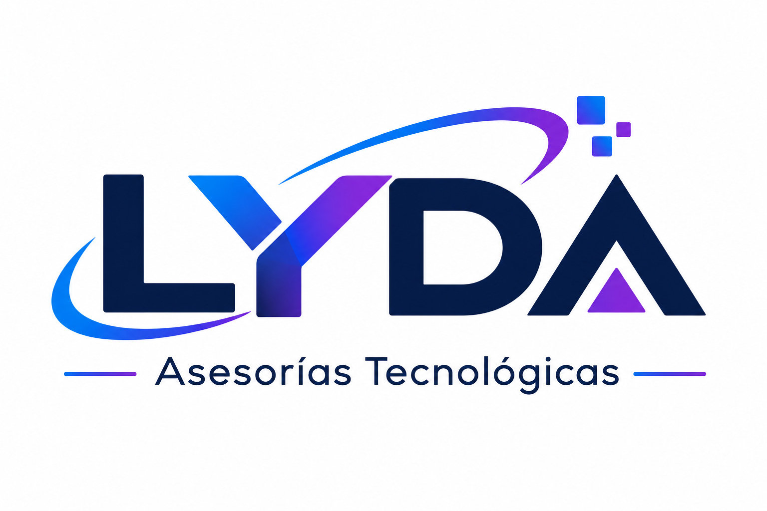 Logotipo LYDA con órbita tecnológica